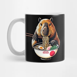 Japanese Art Noodle Foodie Cute Capybara Meme Ramen Mug